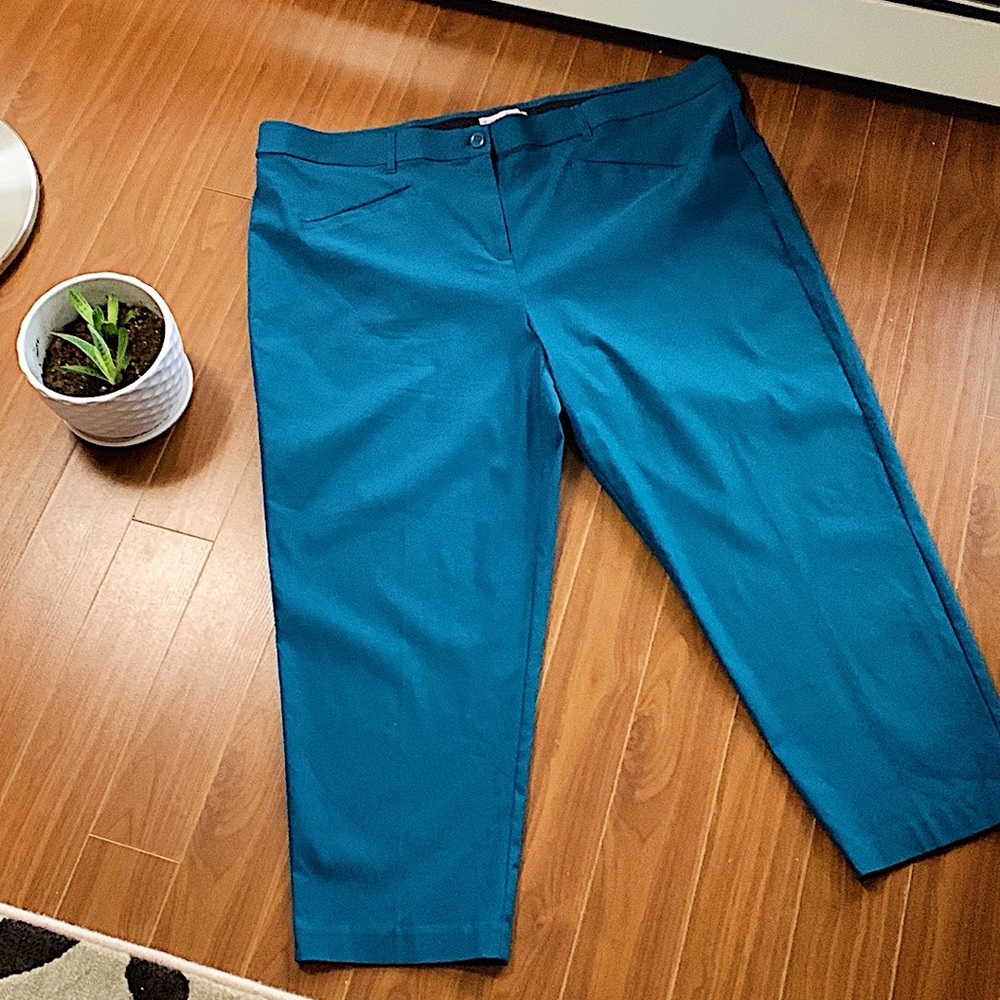 IN EVERY STORY Plus Size Capri’s Pants Teal Size 28 Spring & Summer